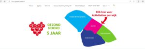 printscreen webpagina gezond noord